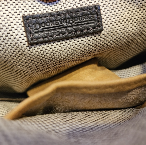 Dooney & Bourke Vtg Two Tone Nubuck Baguette - Picture 9 of 16